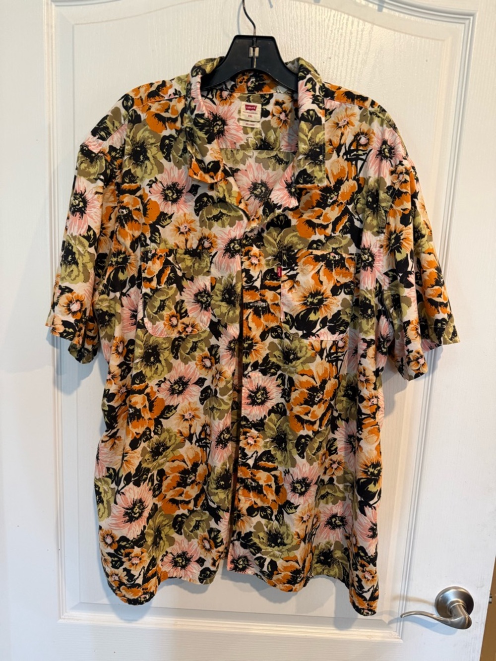 Levi's men’s floral short-sleeved classic relaxed fit camper shirt size XXL